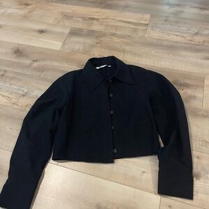 M Zara flannel cropped shirt jacket / shacket